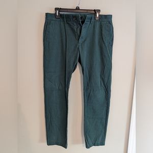 33x32 J. Crew Men's Flex fit Dark Green Chino Pant